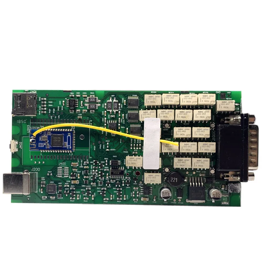 Зеленый одноплатный PCB vci TCS с bluetooth. R3/. R1 PRO Multidiag для автомобилей грузовиков диагностический инструмент