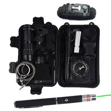 Survival kit Set Travel Multifunction First aid SOS EDC Camping Emergency Supplies Tactical for Wilderness laser outdoor tool wilderness first aid equipment case