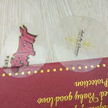 200pcs 5 CM Customize Company Logo Transparen Label Sticker Black Gold Silver White Transparent Cake Labels