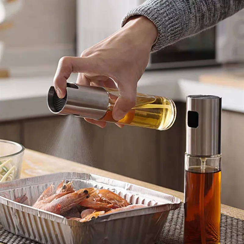 

Kitchen Baking Glass Olive Oil Spray Bottle Vinegar Bottle Oil Dispenser for Cooking Salad BBQ Kitchen Baking