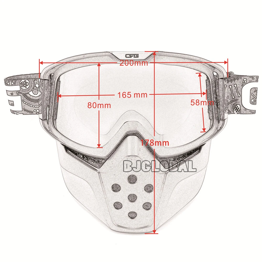 Bjglobal мотоцикла очки для маска мотокросса шлем очки Off-дорога скейт солнца горнолыжных шлемов маска очки