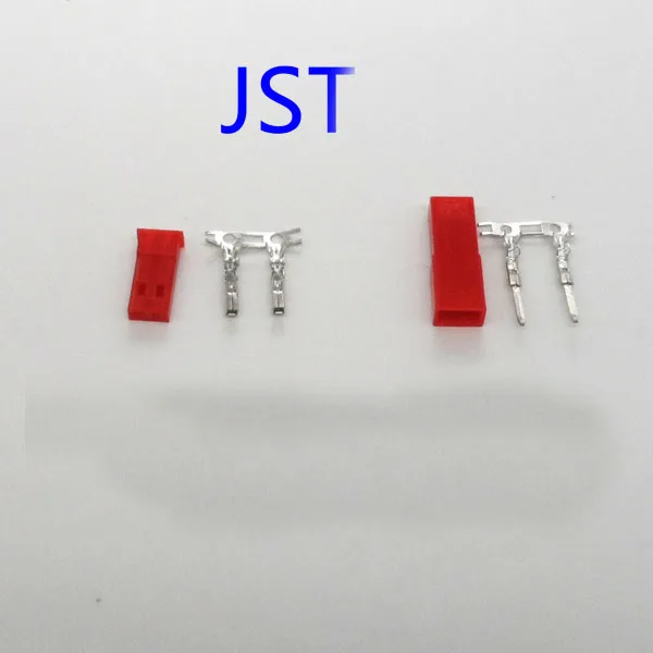 10PC JST Plug with Pins Male Female 2P 2pins Terminal Battery Connector for DIY Aircraft/Helicopter Model Adapters | Игрушки и хобби