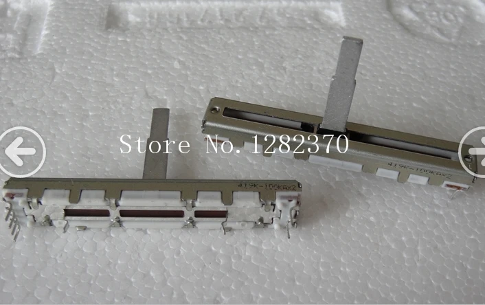 

[BELLA] Imported Japanese ALPS 6 cm 100KAX2 Slide potentiometer push-pull handle double potentiometer 25MM --10PCS/LOT