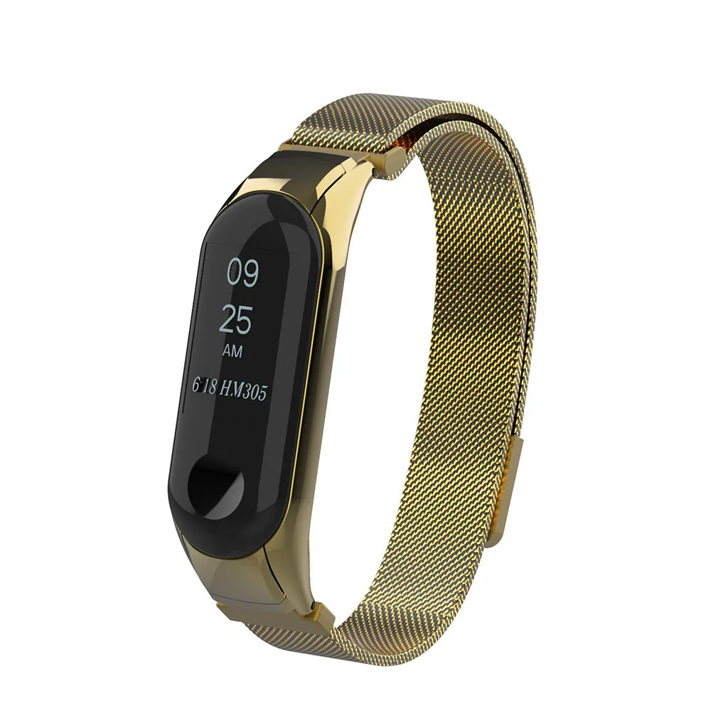 

Smartwatch Smart watches Bracelet strap Smartband band Milanese Magnetic Loop Wrist Strap Metal Wristband For Xiaomi Mi Band 3