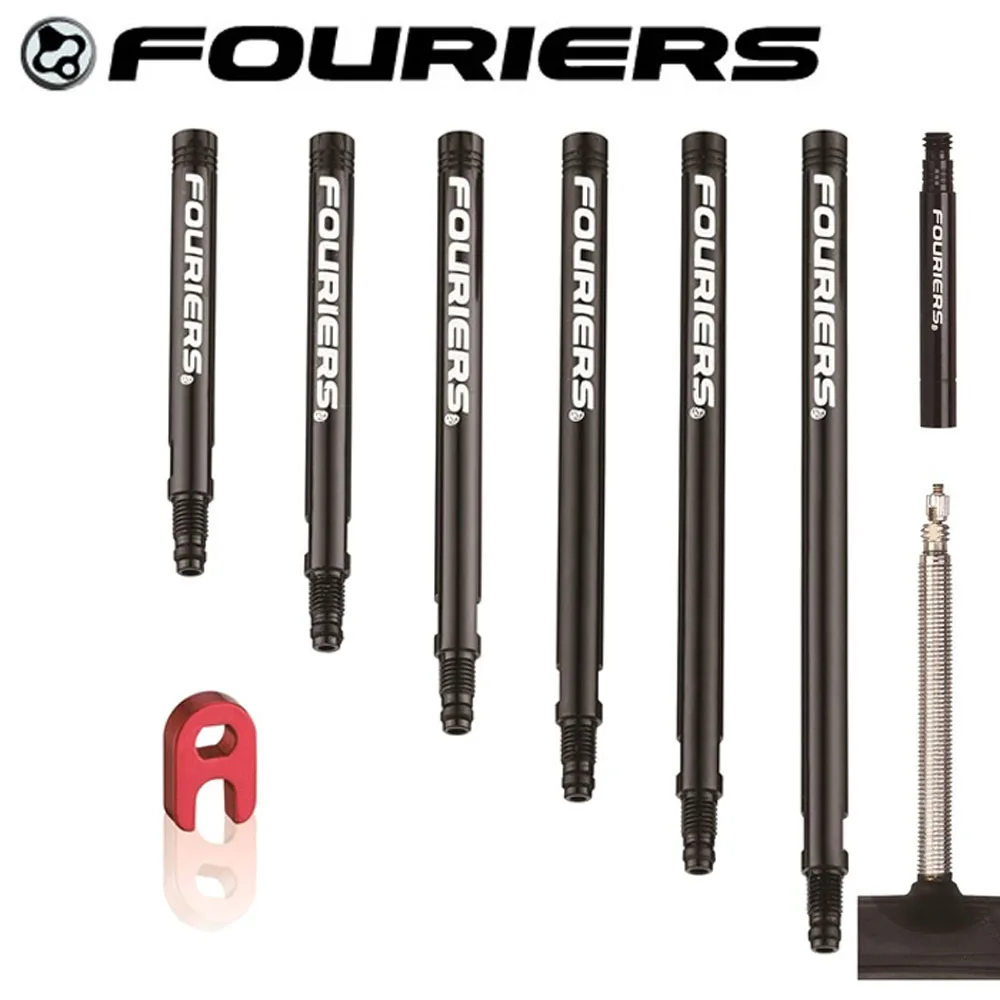 

VL-PE002 CNC Alloy Tubeless Bicycle Presta valve extender Removable france Presta valve Extension with tool 30~70mm for FOURIER