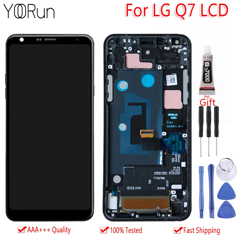

High Quality Display For LG Q7 Q610 LCD Touch Screen Digitizer Assembly With Frame Replacement Grade AAA 100% tested Free Tools