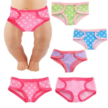 

1Pc Doll Underpants Swimsuit Diaper Clothes Fit 43cm baby Doll Underwear Suit Children Handmade Doll Toy Accessory