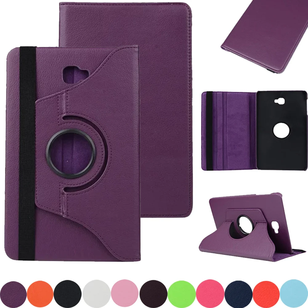 

New 360 Rotating PU Leather Stand Case Cover For Samsung Galaxy Tab A 10.1 2016 T580 T585 Tablet Funda Cases
