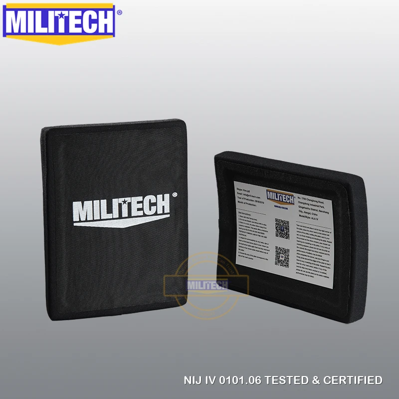 Бесплатная доставка! MILITECH 6 ''x 8'' из двух частей глинозема и PE nij IV пуленепробиваемые боковые панели nij IV автономный Баллистические панели