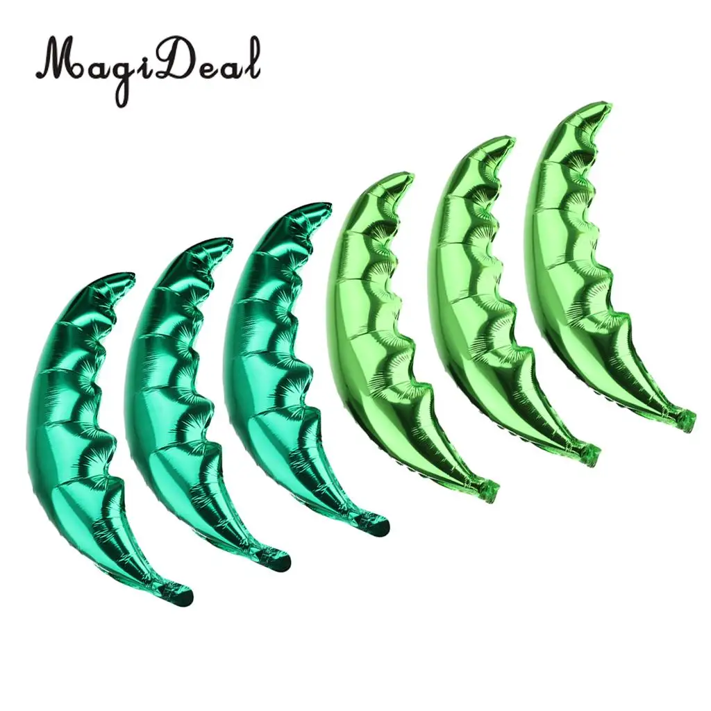 MagiDeal Set of 6pcs Palm Tree Leaf Green Hawaiian Beach Party Balloon Party Decor