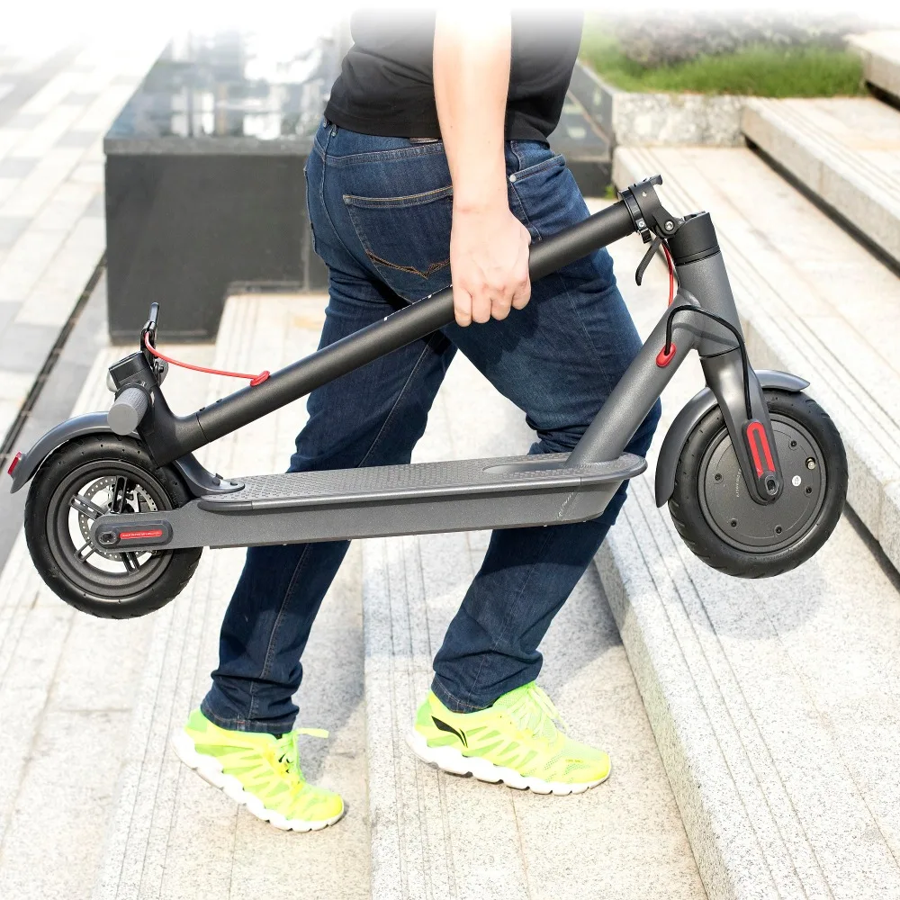 Best SUPERTEFF EW6 electric scooter 8.5 inch lock function kugoo App dark grey scooter e-scooter LCD display scooter foldable scooter 1