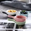 Cerámica creativa con mango para condimentos, plato redondo pequeño de estilo japonés para salsa, salsa, tomate, Chili, vinagre, plato de soja ► Foto 3/6
