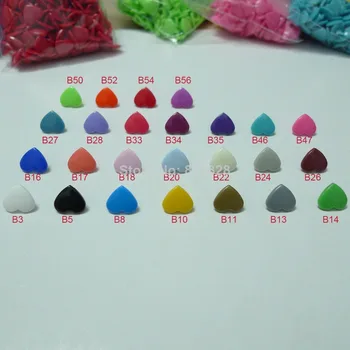 

5000 Sets 25 Colors Mix T5 Glossy Heart Shaped Kam Snap Buttons