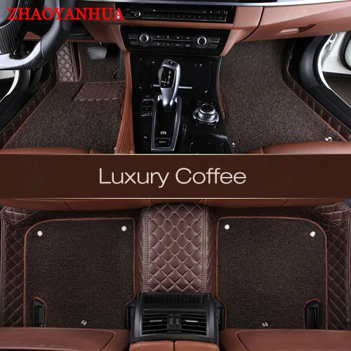 Автомобильный коврик для автомобиля Mercedes Benz W110 W114 W115 W123 W124 W210 W211 W212 AMG E43 E53 E63 200 260 стайлинга автомобилей коврики Ковры - Название цвета: Luxury Coffee