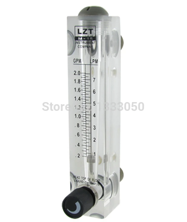 

Free Shipping 21mm Male Thread 2.0GPM Water Liquid Flow Measuring Panel Flowmeter