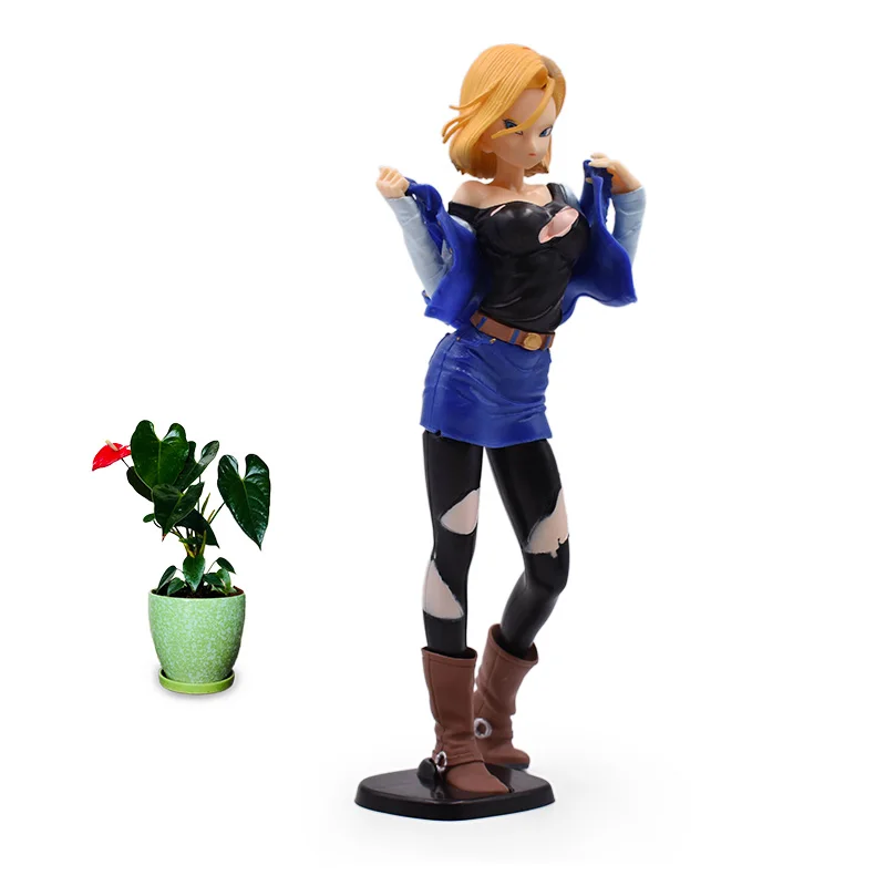 

25 cm Anime Dragon Ball Z Android 18 Lazuli Action Figure PVC Sexy Girl Collectible Model Christmas Gift Toys For Children