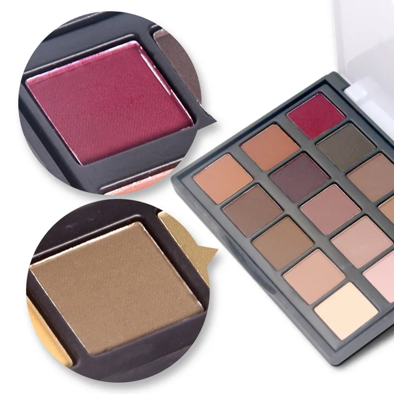 

Popfeel 15 Colors Matte Eyeshadow Palette Shimmer Glitter Makeup Waterproof Long Lasting Metallic Natural Eye Shadow Palette