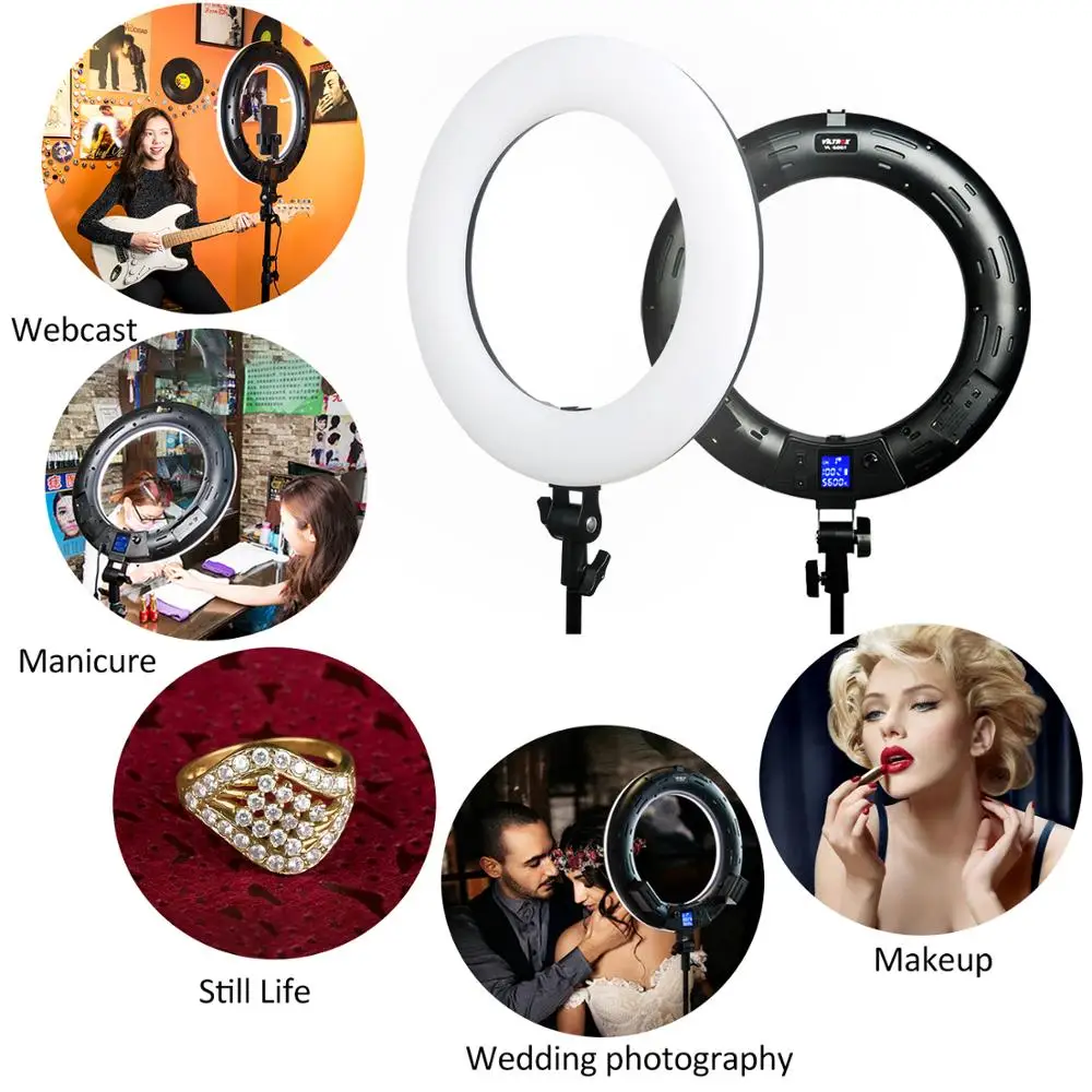 Viltrox VL 600T 18 дюймов Двухцветная светодиодная кольцевая лампа для видеосъемки