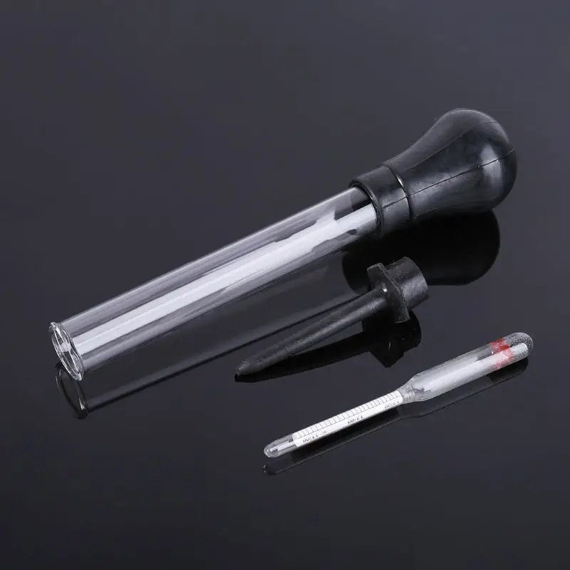 OOTDTY 1.1 1.3 Colored Zone Black Battery Hydrometer Tester Acid