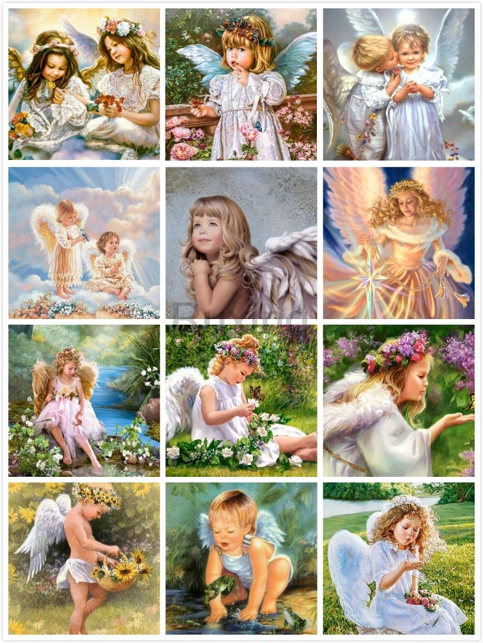 

5D DIY Diamond Painting Angel baby scenery Cross Stitch Diamond Embroidery rhinestones Cross stitch Handicrafts Decorative gift