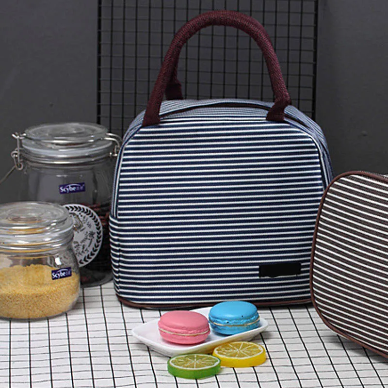 Baby Food Insulation Bag Feeding Milk Bottle Keep Warm Canvas Picnic Bags New Fashion Stripe Portable Women Travel Tote BB5048 (1)