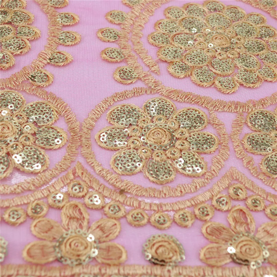 Нигерийский Тюль кружевная ткань с блестками вышитый дизайн африканская французская Сетка кружевная ткань для свадебного платья 5 ярдов