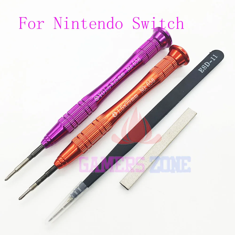 

10sets For Nintendo Switch Cross Tri 1.5MM Wing Screwdriver Tweezer Signal Sponge For Switch Joy-Con Screwdriver