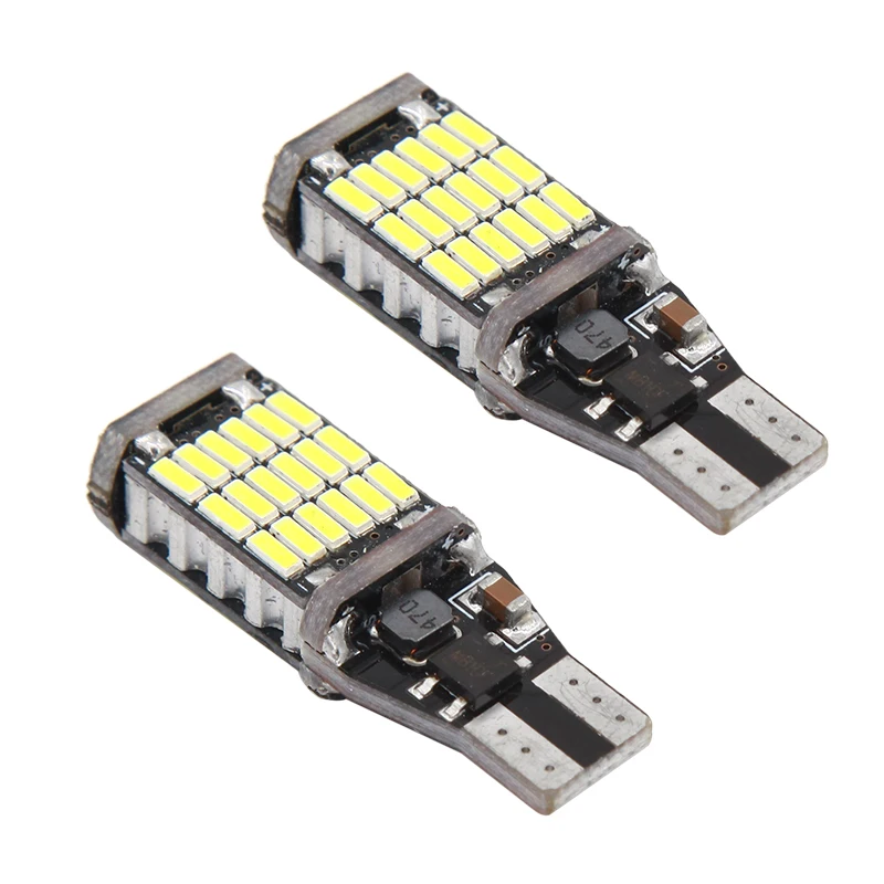 100 шт. T15 W16W 1156 1157 T20 7443 3157 45SMD 4014 светодиодный CANBUS без ошибок автомобиля габаритные огни стоп-сигнала Авто Обратный лампа DC12V