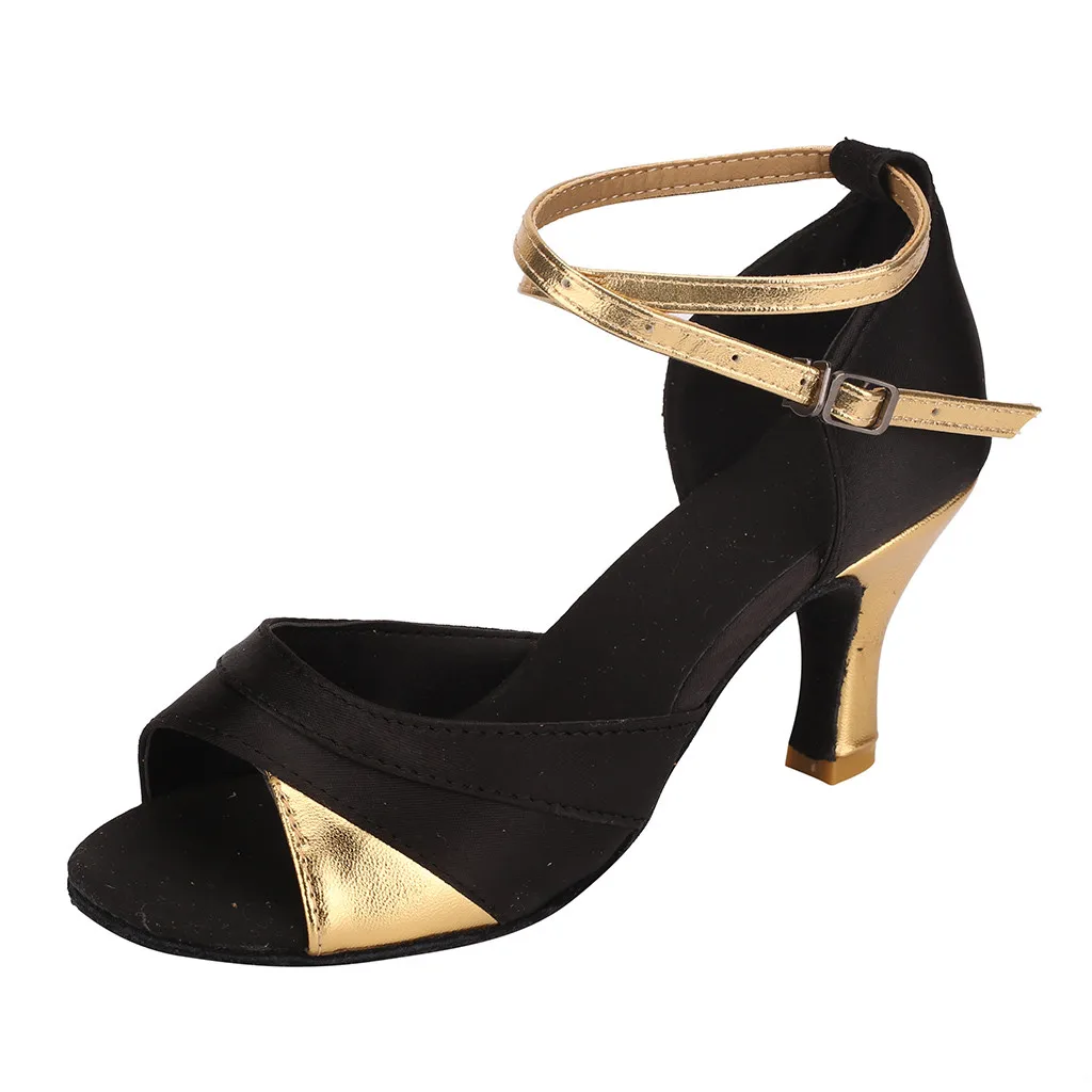 

2019 Women's Sandals Spring Summer Ladies Shoes Dancing Rumba Waltz Ballroom Latin Dance Fish Mouth Fashion sandalias Fashion