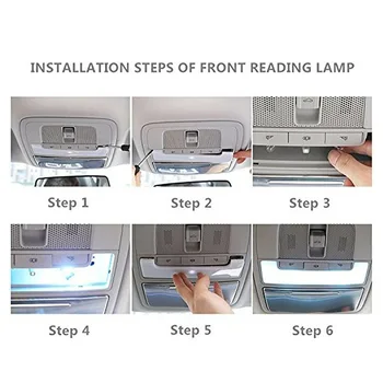 

Set Car LED Lights Luminous Driving Parking Spare Parts Kit 4pcs 578 211-2 212-2 White Bulbs Lamps.DC 12V