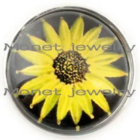 

D00754 OEM ,ODM welcome hot sale press studs Yellow Flower for real bracelet Women Fashion Jewelry