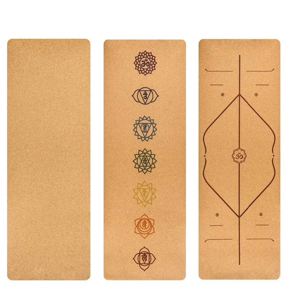@1 183X68см Натуральная пробка TPE Yoga Mat Фитнес-клуб Спортивные коврики Пилатес Упражнения колодки Н ★