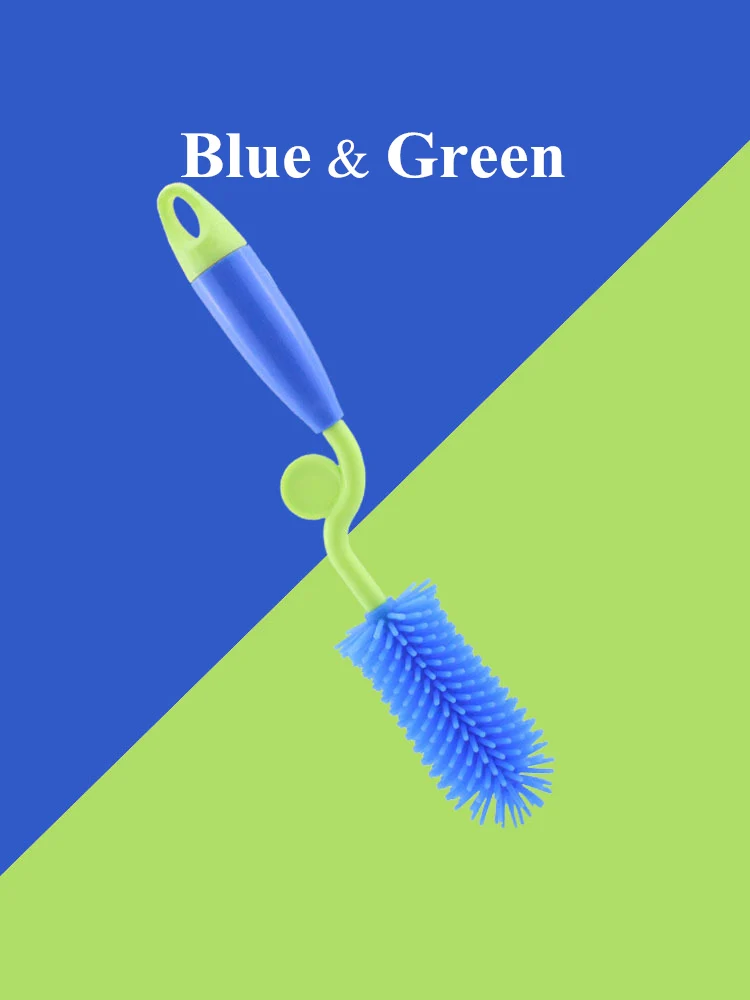 Baby Bottle Brush Silicone Plastic Tool Kitchen Cleaner Bottle Cup  (7)
