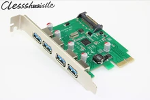 4 порта pci express card usb 3.0 Card адаптер pci-e Расширение Добавить На Картах С SATA питания