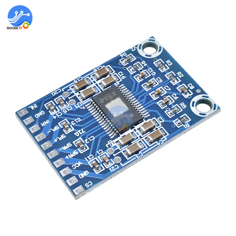 XH M562 TPA3116D2 плата цифрового усилителя постоянного тока 12 24 в 2x50 Вт двухканальный