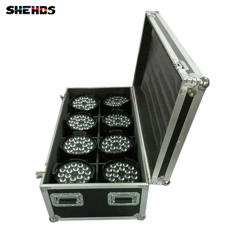 

Flight Case With 4/6/8 pieces Professional LED Par Can 18x15W RGBWA Lighting 5IN1 LED Stage Lighting For DJ Disco KTV Party