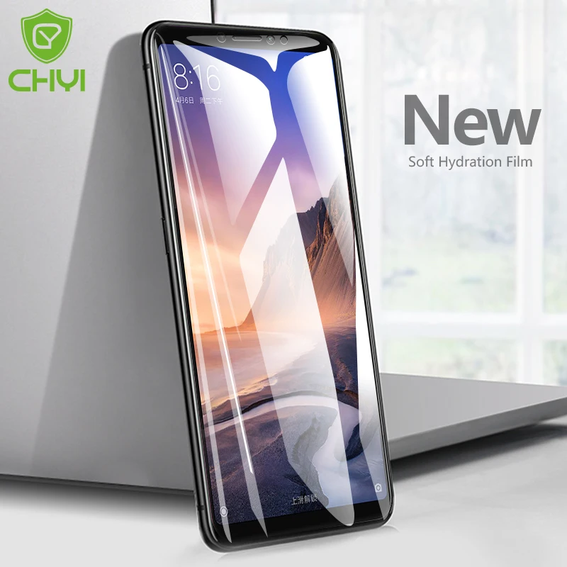 CHYI 3D изогнутая пленка для Xiaomi mi Max 3 Защитная пленка для экрана 6,9 дюймов mi Max3 Nano Гидрогелевая пленка с инструментами не закаленное стекло