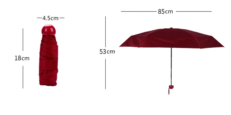 Мини-капсула женский зонтик ясный Карманный анти-УФ зонтик Ветрозащитный Складной Зонтики компактные дождевые детские зонтики