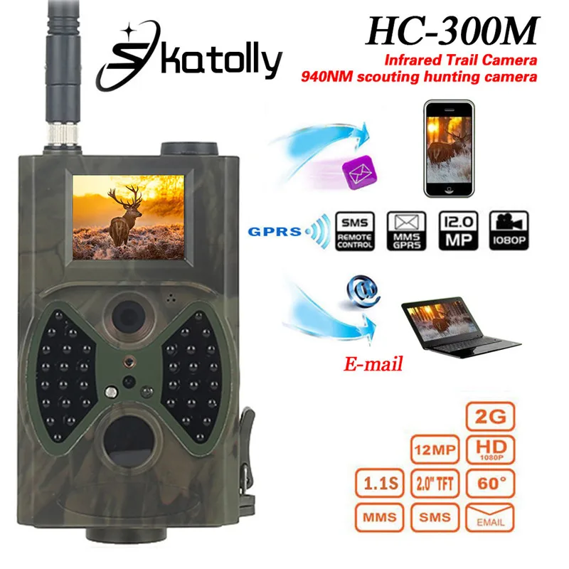 

Skatolly HC300M 940NM Infrared Night Vision 12M Digital Trail Camera Support Remote Control 2G MMS GPRS GSM Hunting Camera