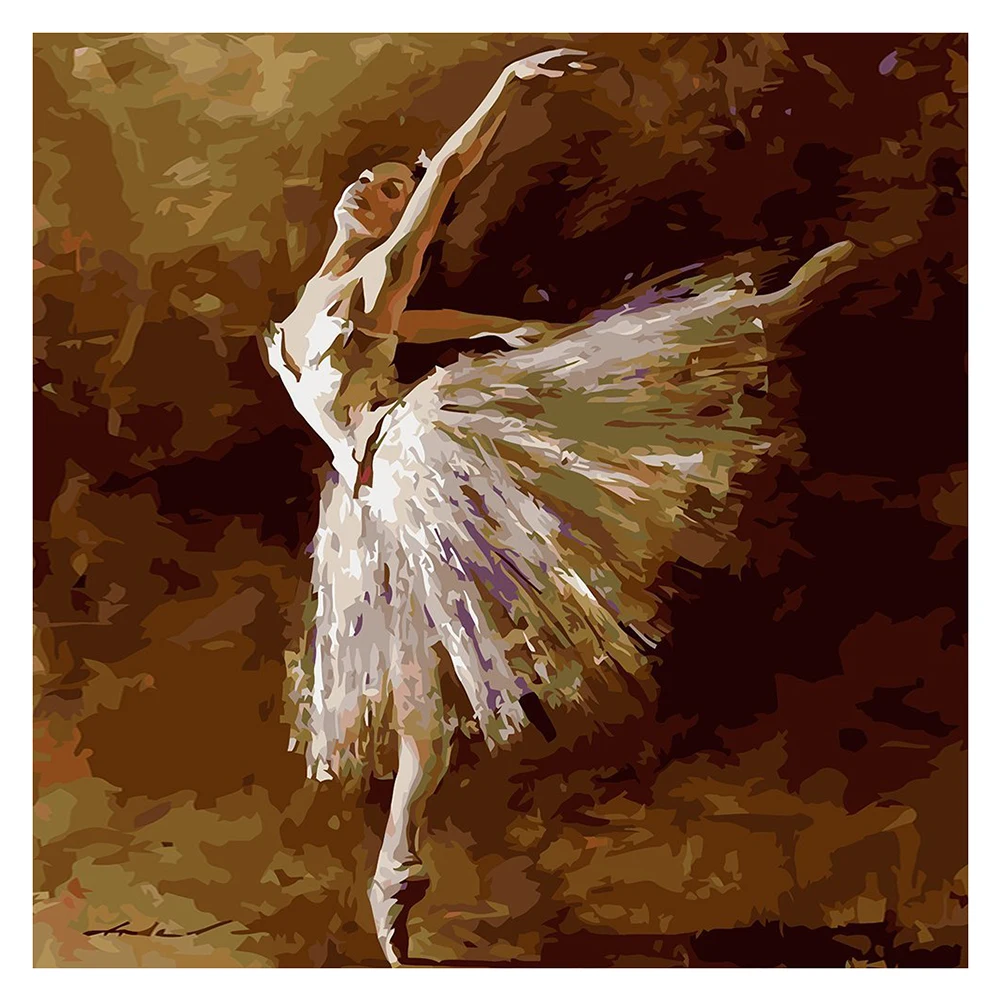 

DIY Oil Painting Paint By Number Kit Image Drawing On Canvas By Hand Coloring Arts Crafts & Sewing NEW Ballet Girl