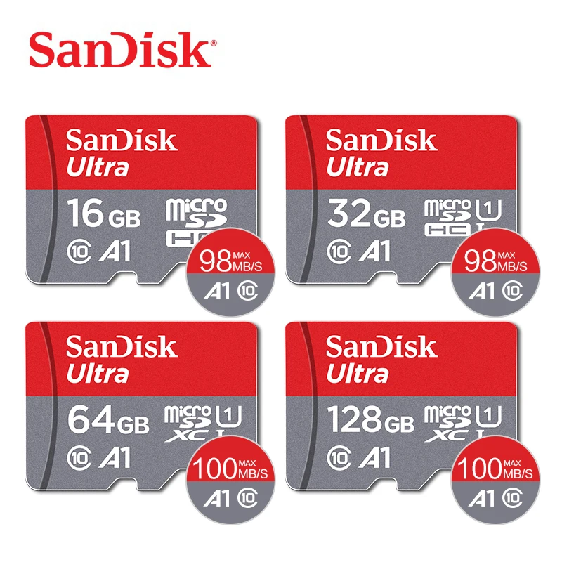 sandisk micro sd card c10 capacity 16gb 32gb 64gb 128gb sandisk sd memory card capacity chart