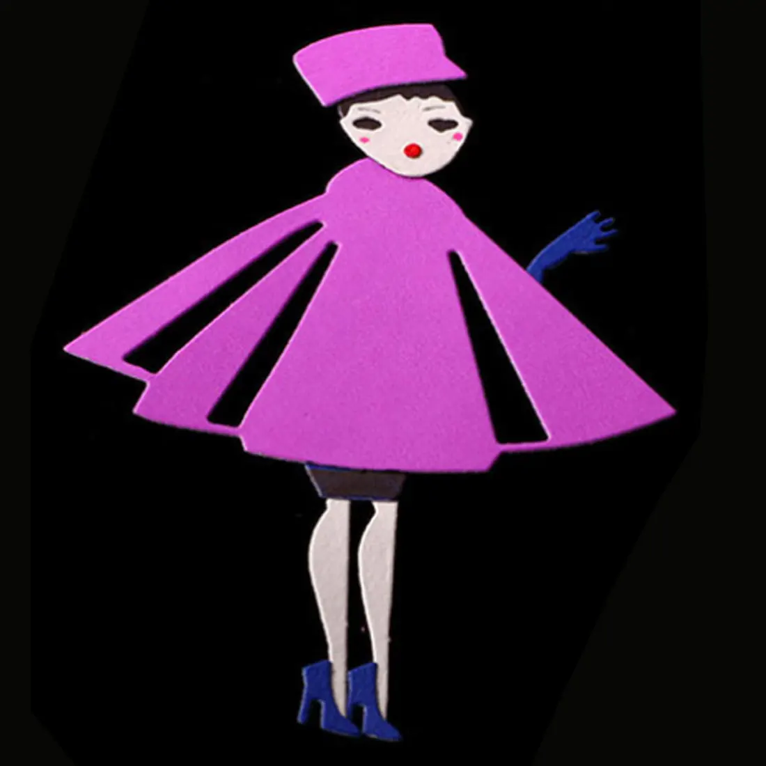 Fashion Lady Woman Cutting Dies Stencils for Scrapbooking Decorative