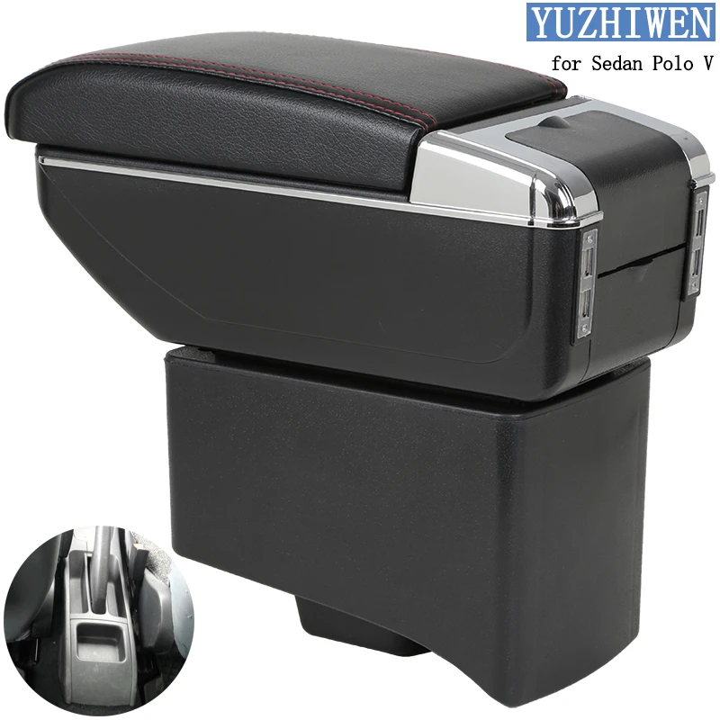 Подлокотник для Volkswagen Polo V Универсальный 2009 2021 Центральная Автомобильная консоль