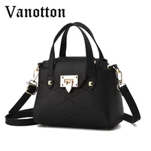 2016 brand Women fashion pu leather tote woman zipper shoulder bag brand design casual messenger bag