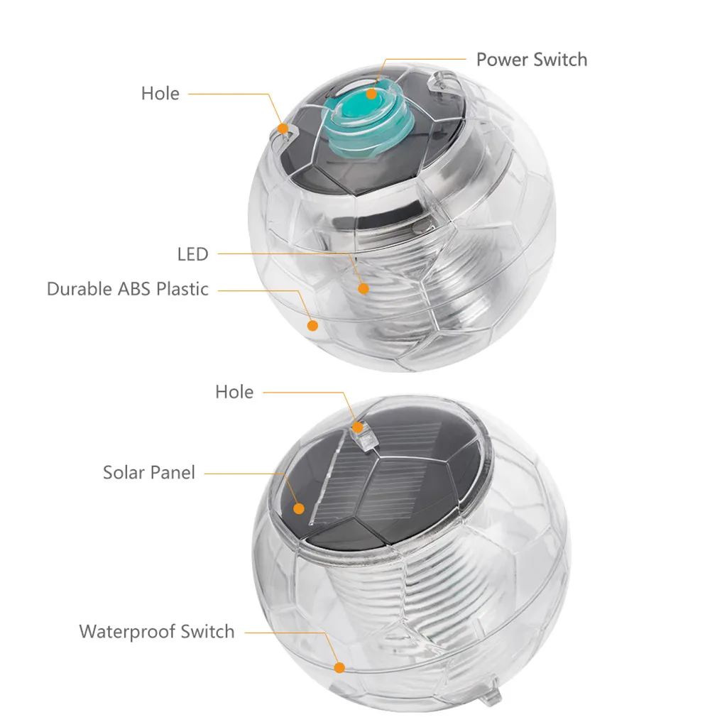 Плавающие, для освещения лампы для пруда Водонепроницаемый Цвет Изменение светодиодный солнечный свет для бассейна ночник лампа