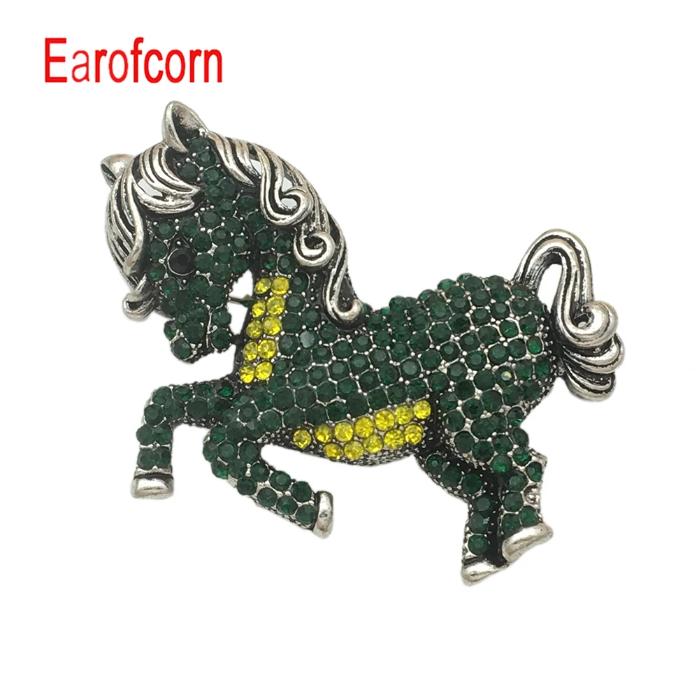 

Earofcorn Fashion Creative Animal Small Horse Full Rhinestone Pendant Brooches Male Female Clothing Accessories Gift