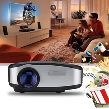 HOT Home Projector Mini Miniature Portable 1080P HD Projection Mini LED Projector For Home Theater Entertainment US-Black