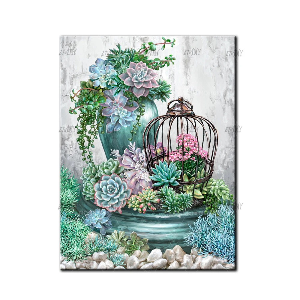 

5D DIY Full square/round drill diamond Painting kits diamond embroidery Succulent garden landscape Diamond mosaic Home Deco gift