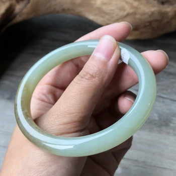 

h26#Hetian jade light jade bracelet Russian green cyan jade bracelet