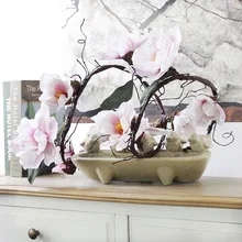 185cm Nylon Artificial flower azaleas Magnolia artificial branches white cuckoos long stem arbitrary bending silk flower